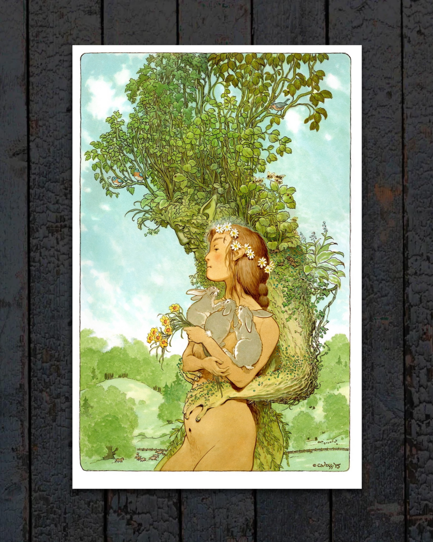 Print - The Summer King & His Bride of Flowers