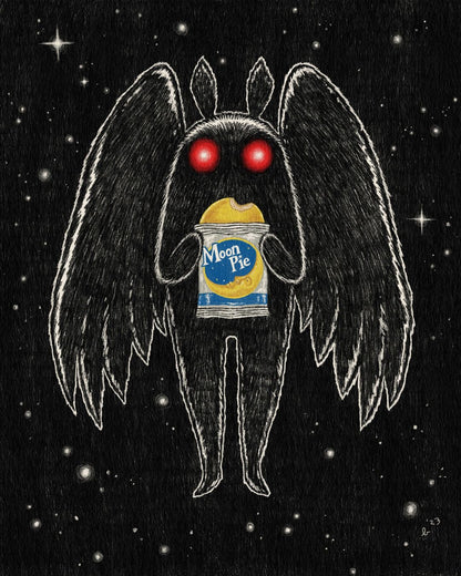 Print - Moon Pie Mothman