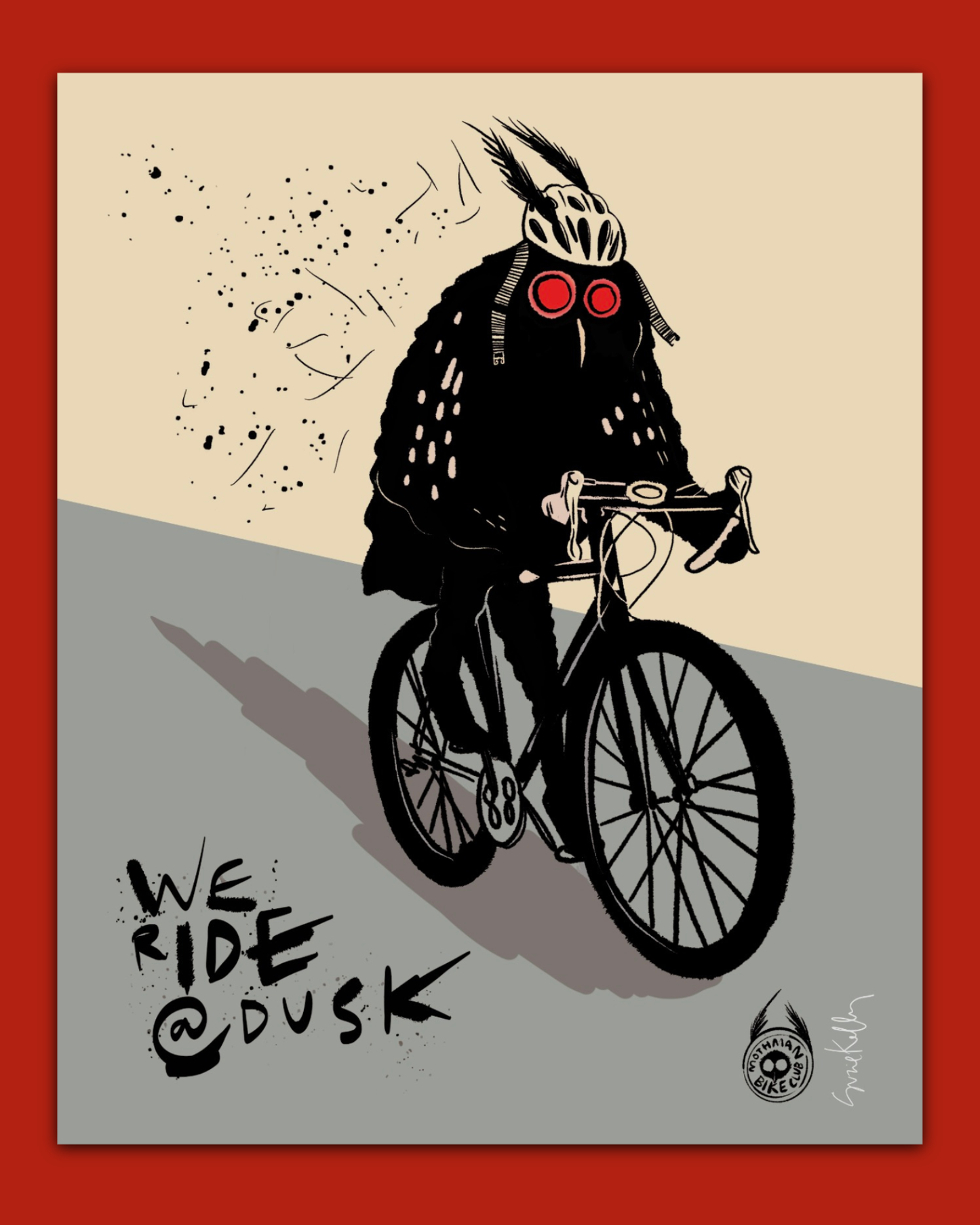 8x10 Print - Moth Bike